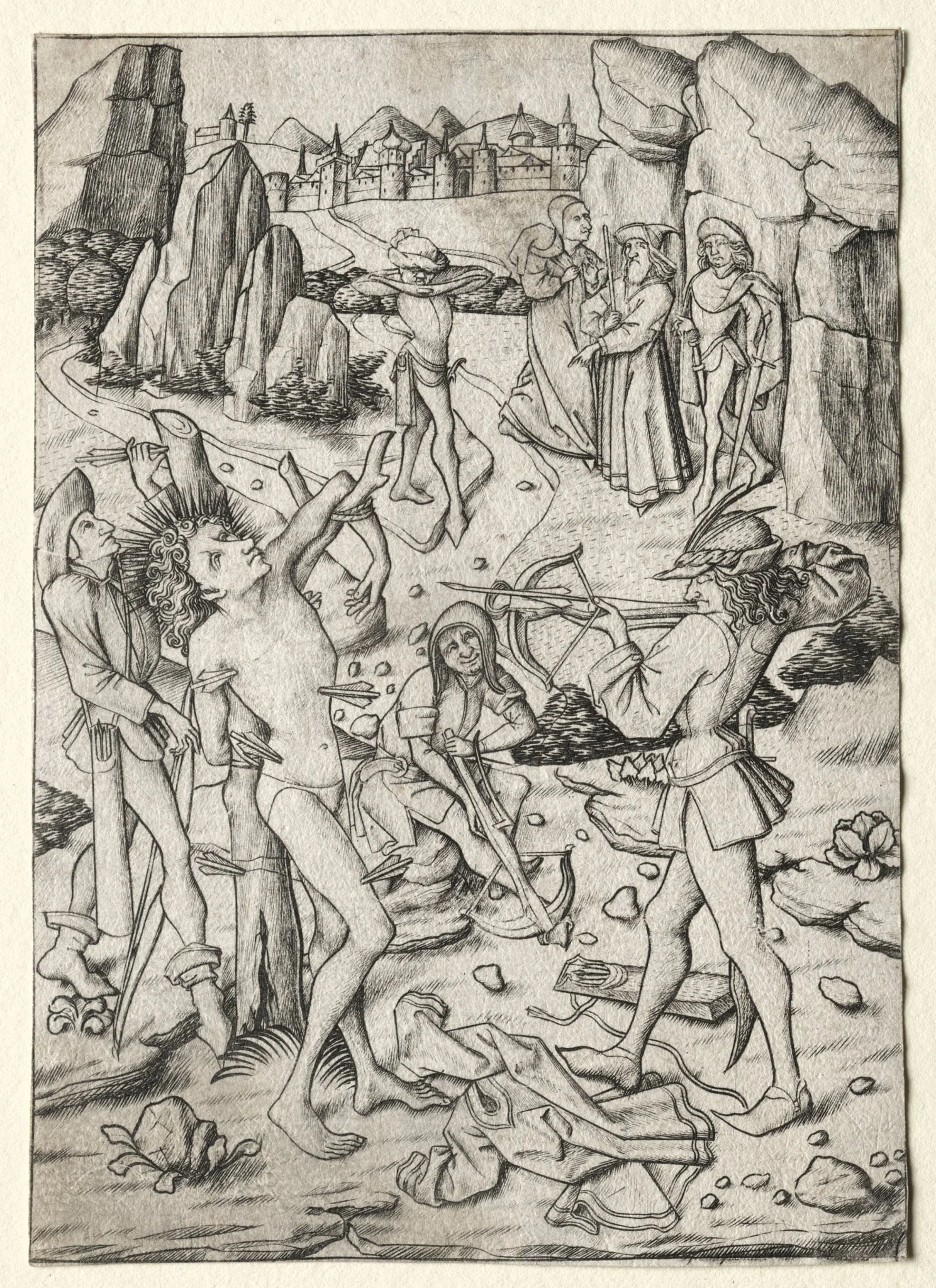 The Martyrdom of St. Sebastian, detail