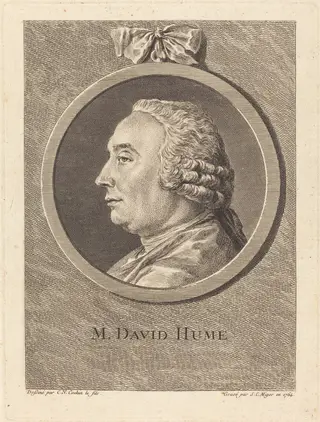 M. David Hume, by Simon Charles Miger, ink, 1764