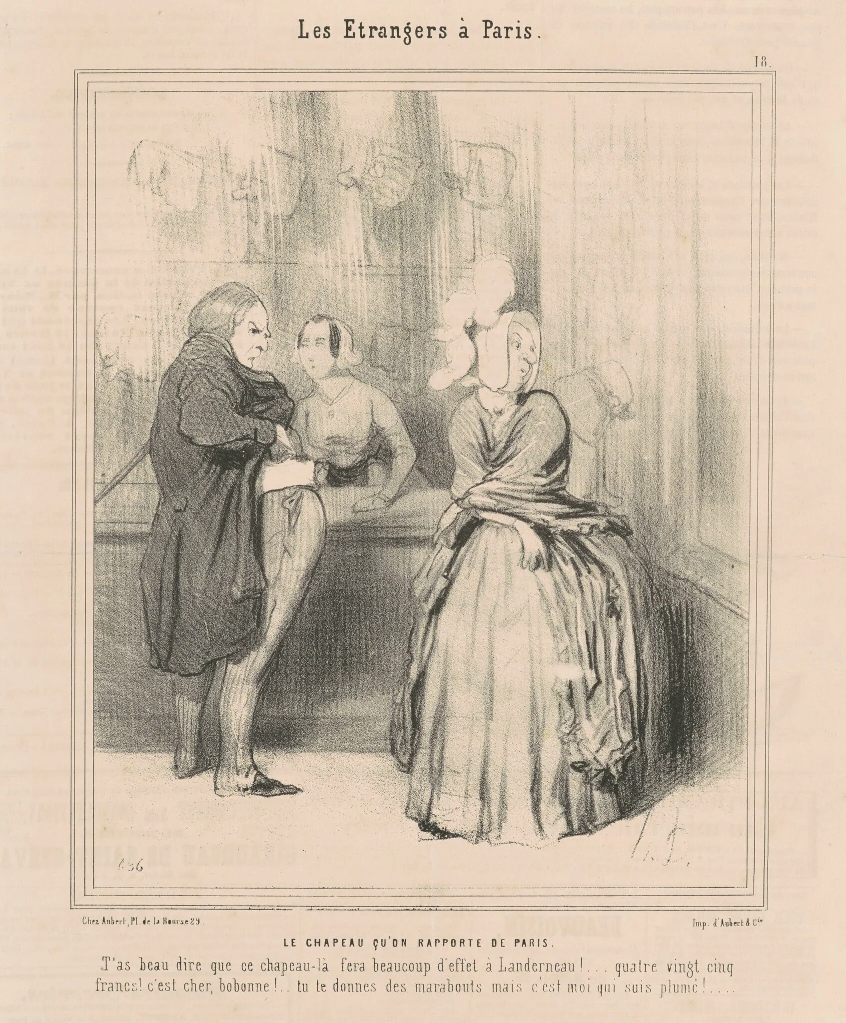 Le chapeau qu'on rapporte de Paris, detail