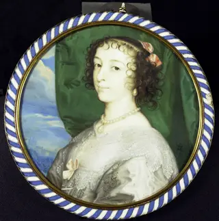 Portrait of Henriette Maria (1609-1669), wife of Charles I of England, by John Hoskins, unspecified, 1632