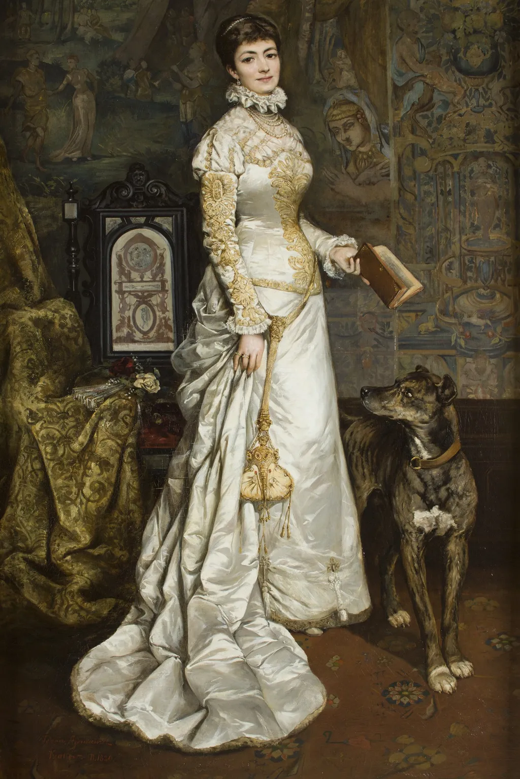 Portrait of Helena Modrzejewska, by Tadeusz Ajdukiewicz, oil, 1890