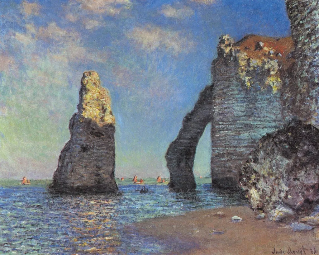 The Cliffs at Étretat, by Claude Monet, oil, 1893