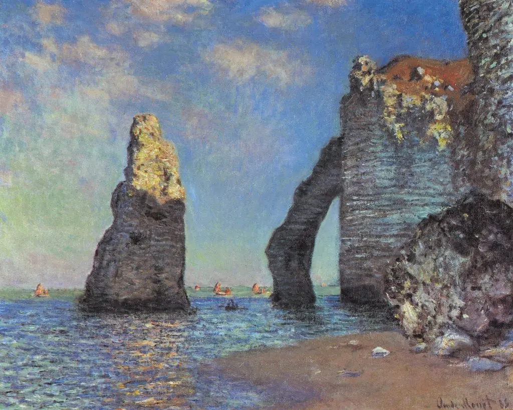 The Cliffs at Étretat, by Claude Monet, oil, 1893