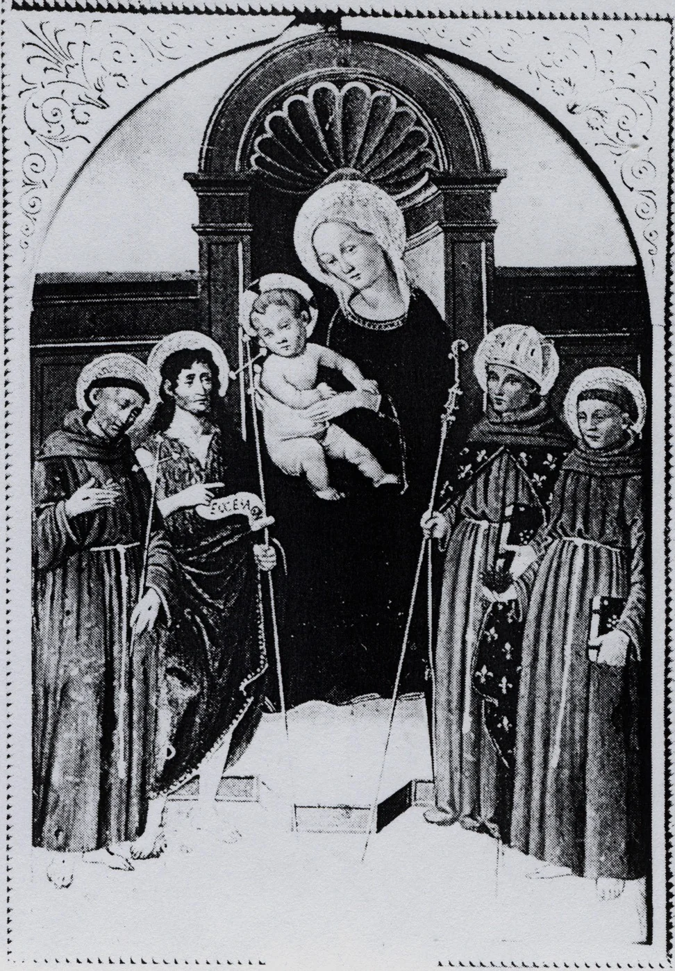 Mary and Child Enthroned with Saints, detail