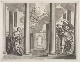 Annunciation of the Virgin, by Giovanni Antonio Lorenzini, 1750