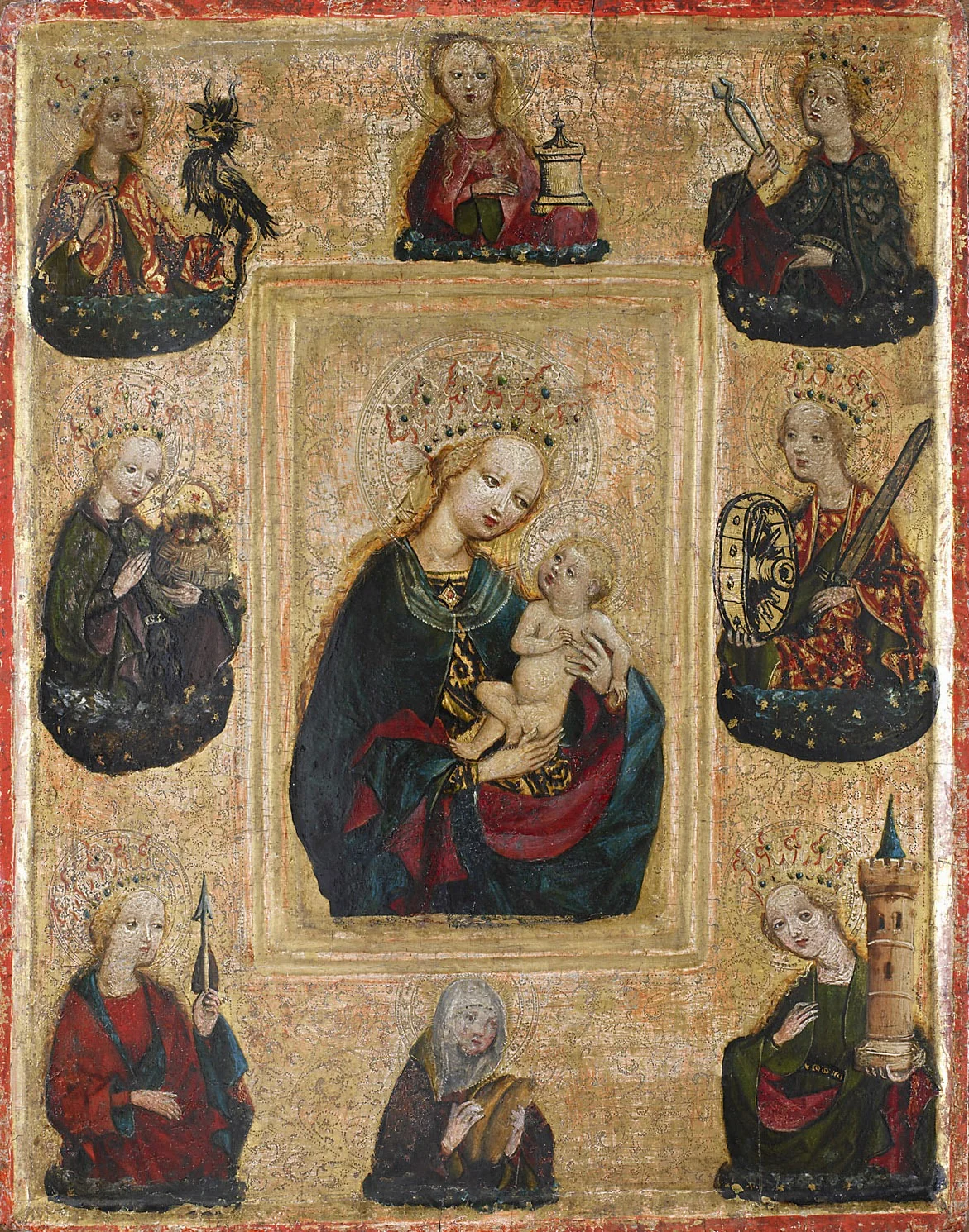 Maria mit Kind, detail