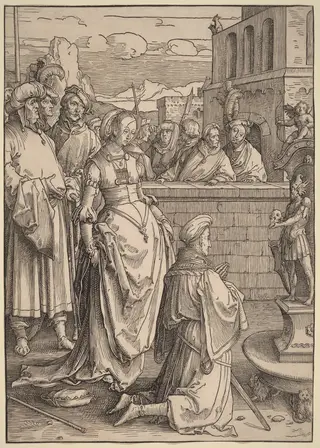Solomon's Idolatry, by Lucas van Leyden, ink, 1512