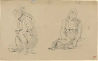 Women of Algiers, by Eugène Delacroix, graphite, 1833
