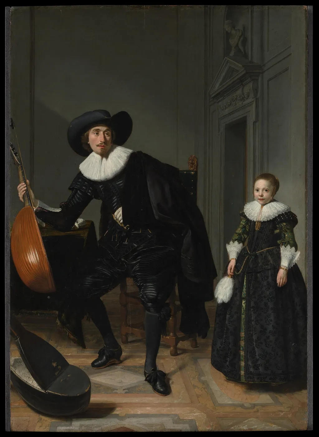A Musician and His Daughter, by Thomas de Keyser, oil, 1629