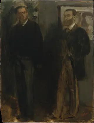 Two Men, by Edgar Degas, oil, 1865