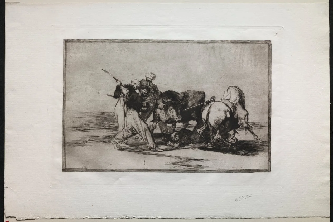 Bullfights: The Moors Settled in Spain, Giving Up the Superstitions of the Qur’an, Adopted this Art of Hunting, and Spear a Bull in the Open, detail