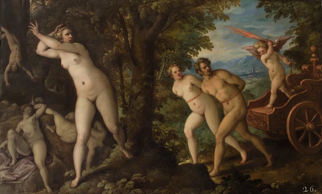 Punishment of Love, by Paolo Fiammingo, oil, 1593