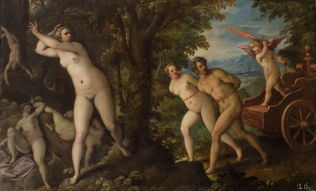 Punishment of Love, by Paolo Fiammingo, oil, 1593