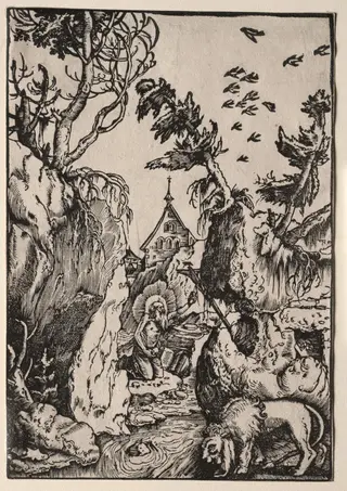 St. Jerome in the Wilderness, by Hans Baldung Grien, 1511