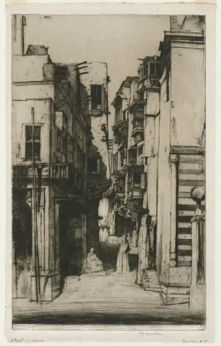 Street in Cairo, by David Young Cameron, 1910