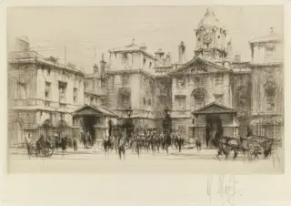 London Set: Horseguards, by William Walcot, 1924