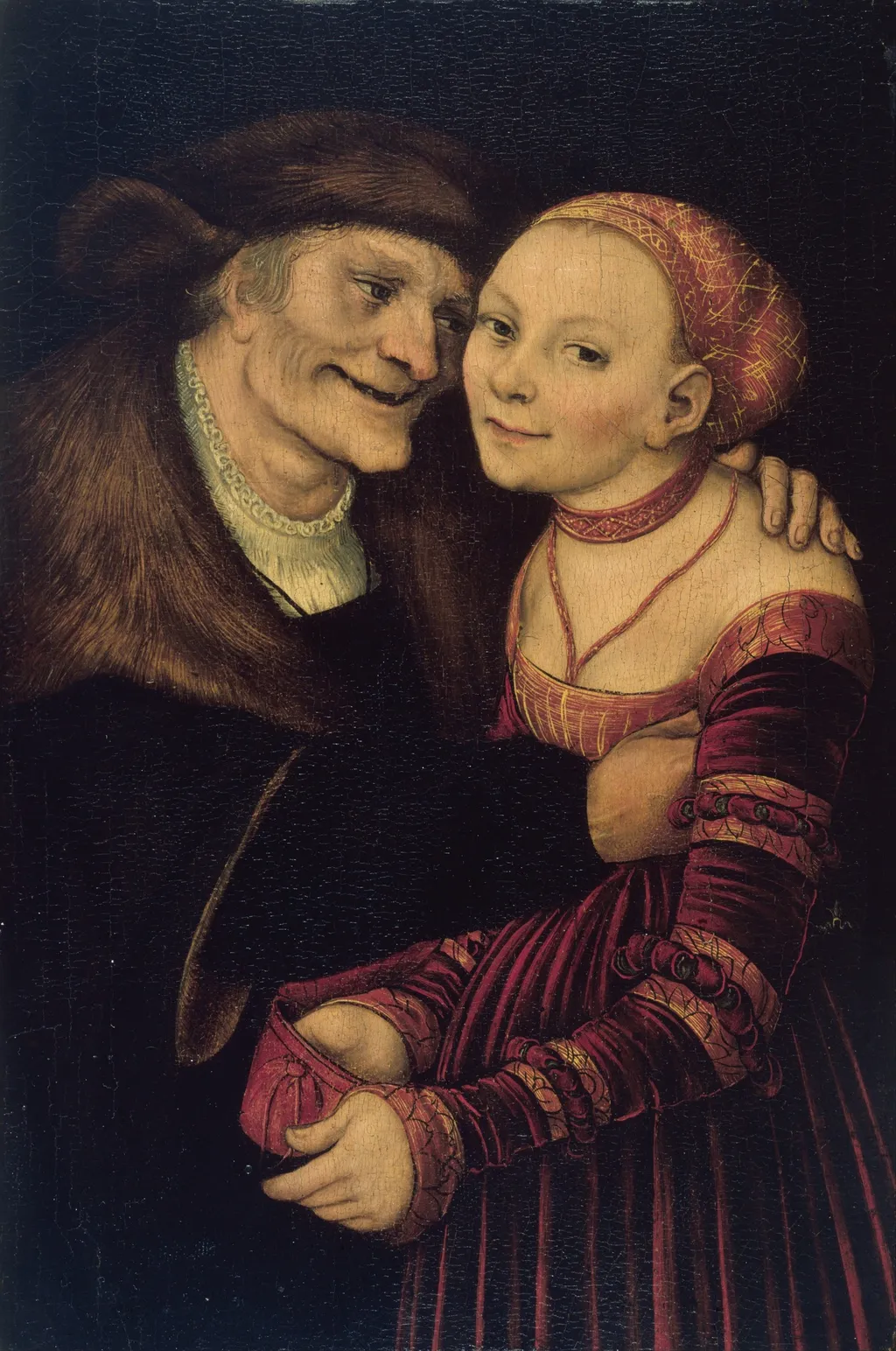 The Ill-Matched Couple, by Lucas Cranach the Elder, oil, 1517
