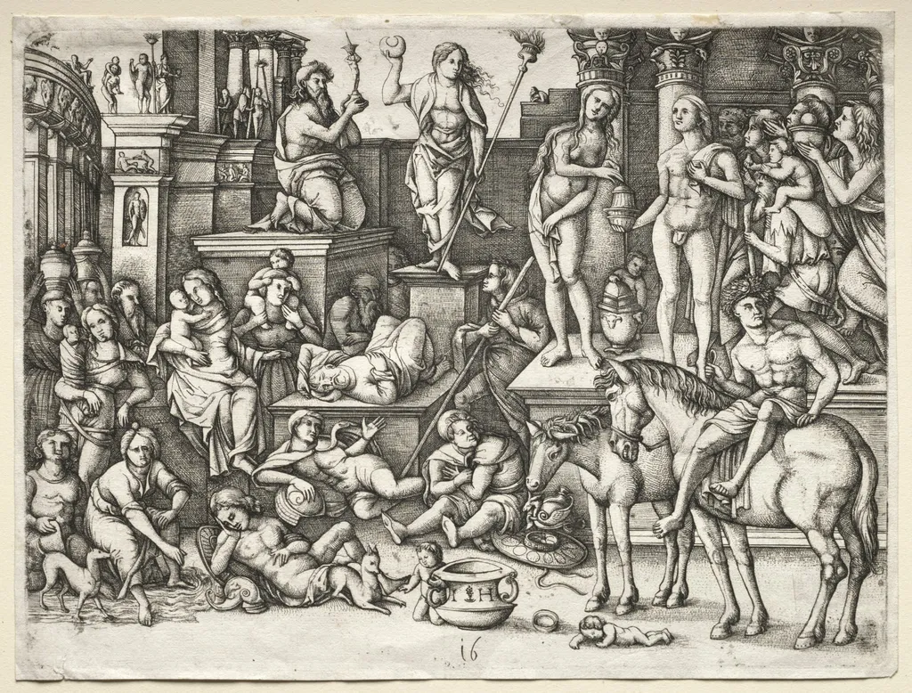 The Power of Love, or, Worship of Luna, by Hieronymus Hopfer, 1546