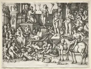 The Power of Love, or, Worship of Luna, by Hieronymus Hopfer, 1546