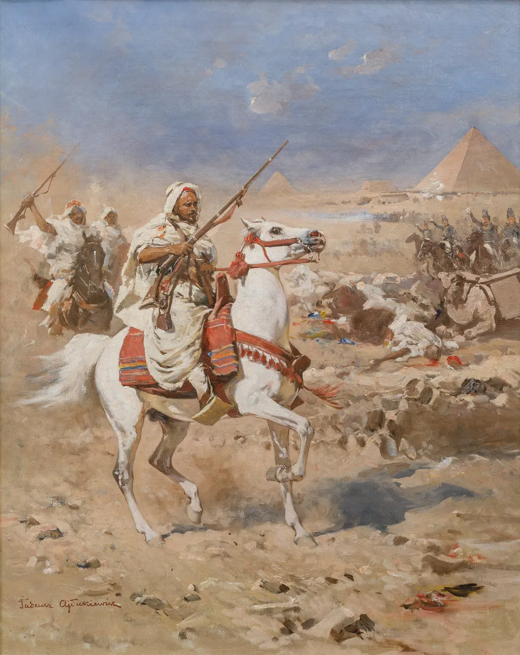 Călăreți arabi, by Tadeusz Ajdukiewicz, 1850