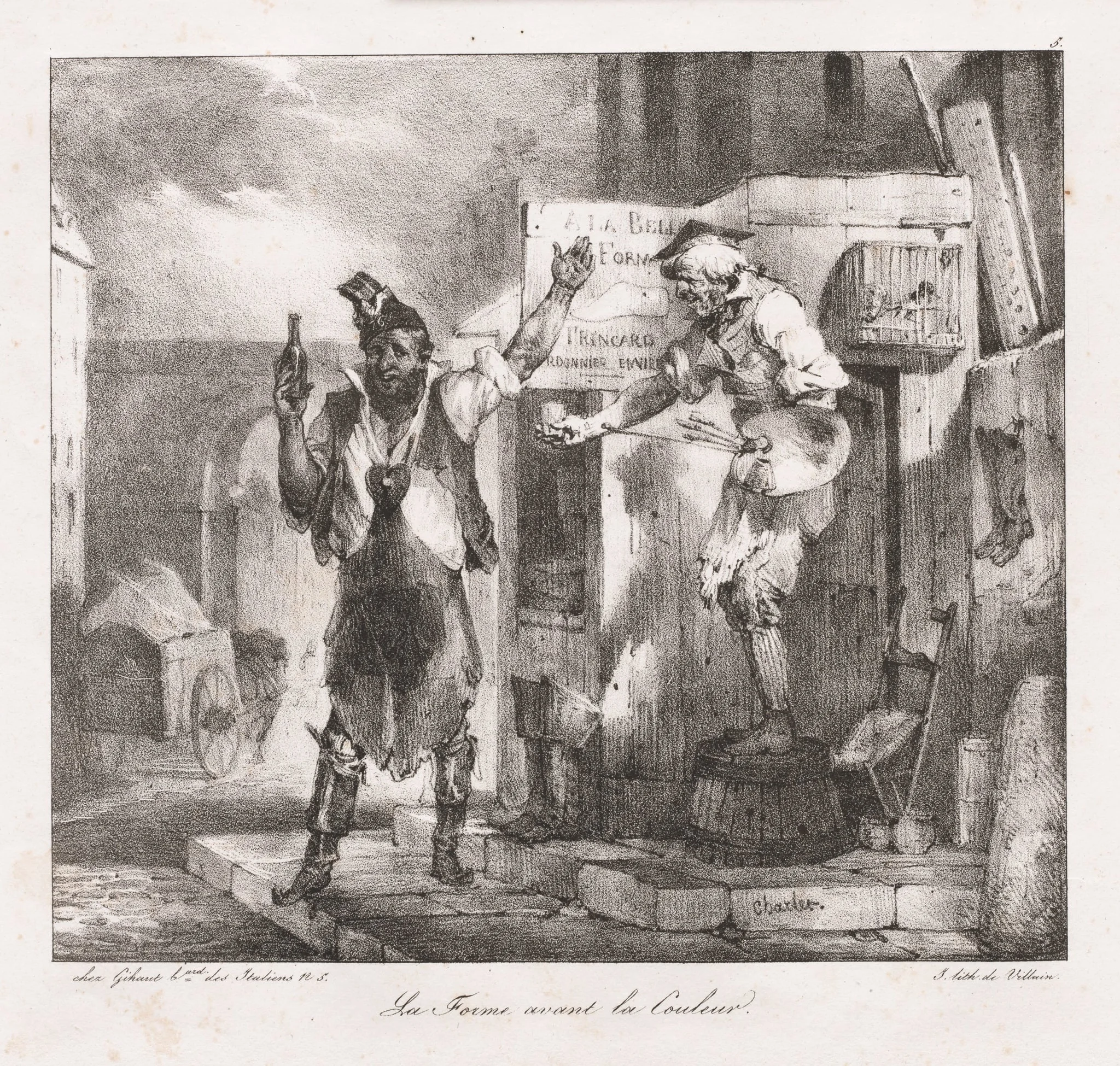 Lithographic Sketches by Charlet: Form before Color, detail