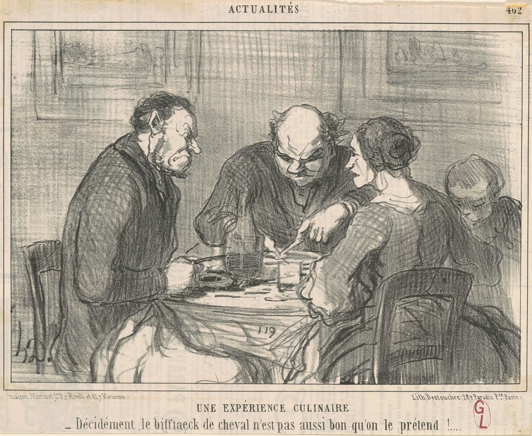 Une expèrience culinaire, detail