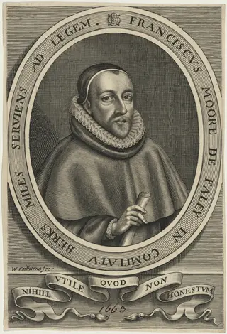 Sir Francis Moore, M.P., by William Faithorne, ink, 1663