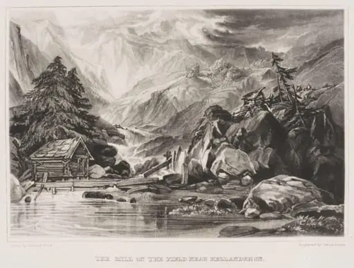 The Mill on the Field near Hellandshoin, by Edward Price, 1834