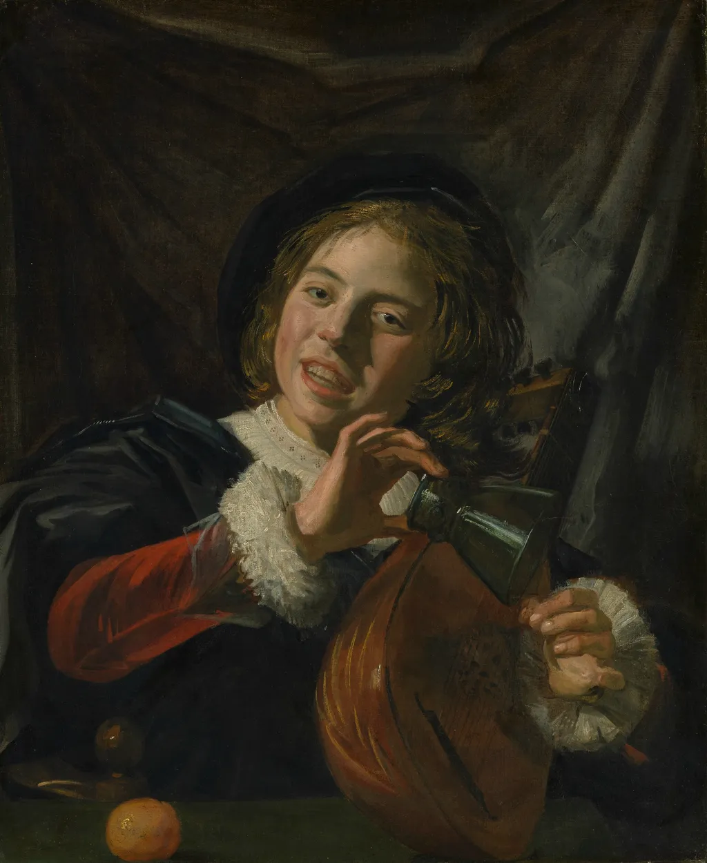 Boy with a Lute, by Frans Hals, oil, 1626