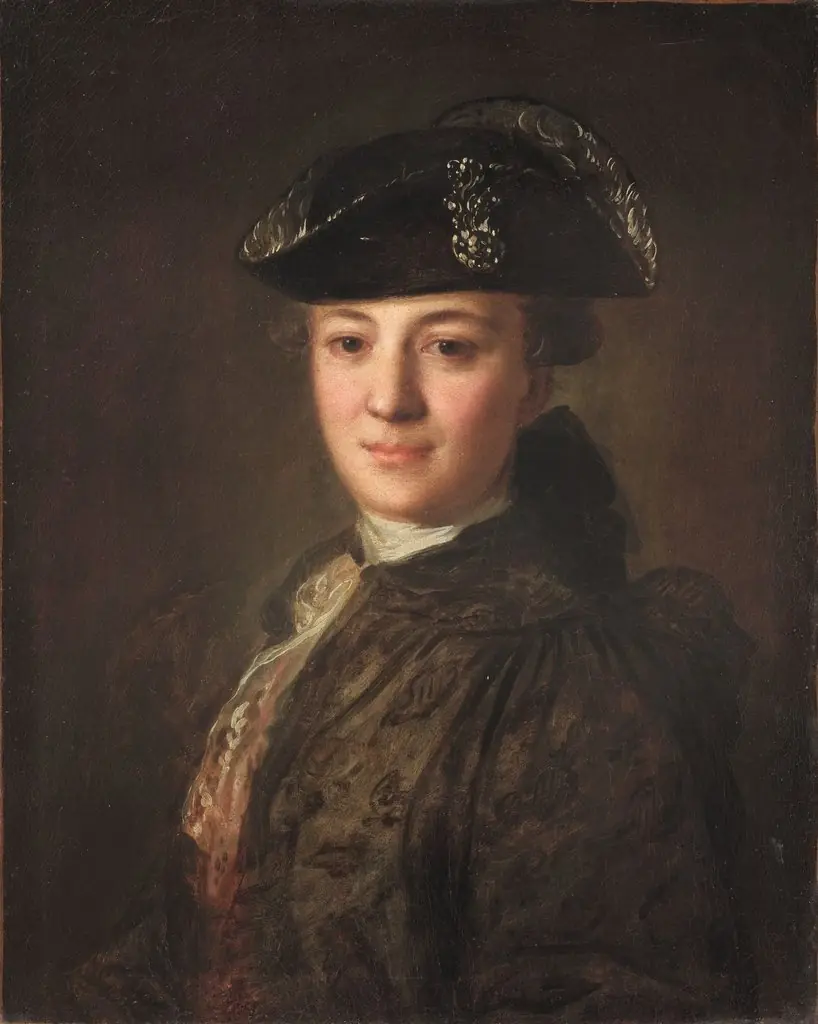 Portrait of an Unknown Man in a Cocked Hat, by Fyodor Rokotov, oil, 1781