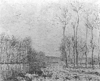 Winter on the Banks of the Eure, by Gustave Loiseau, oil, 1900