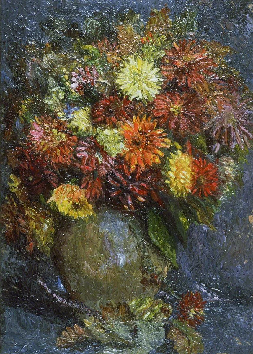 Still Life, Vase of Flowers, detail