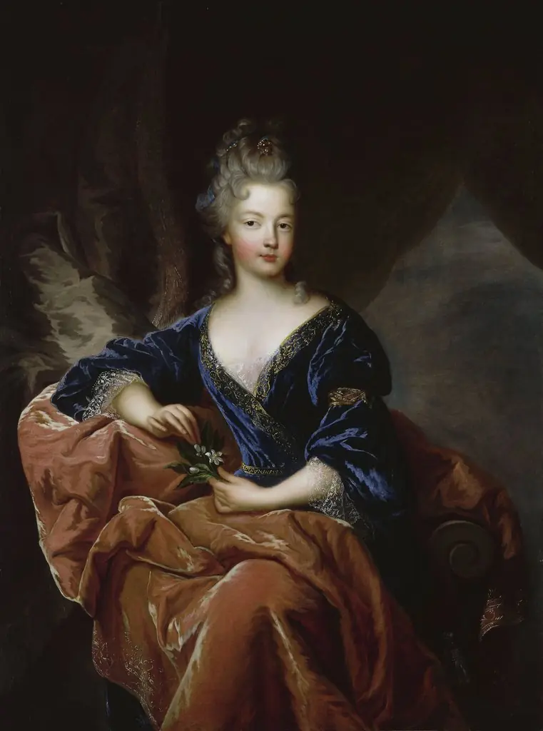 Portrait of Françoise Marie de Bourbon (1677-1749), by François de Troy, oil, 1696