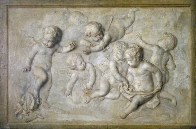 Cupids Playing, detail