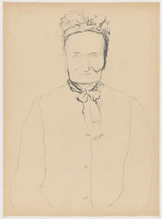 La vieille (Old Woman), by Eugène Martel, ink, 1895