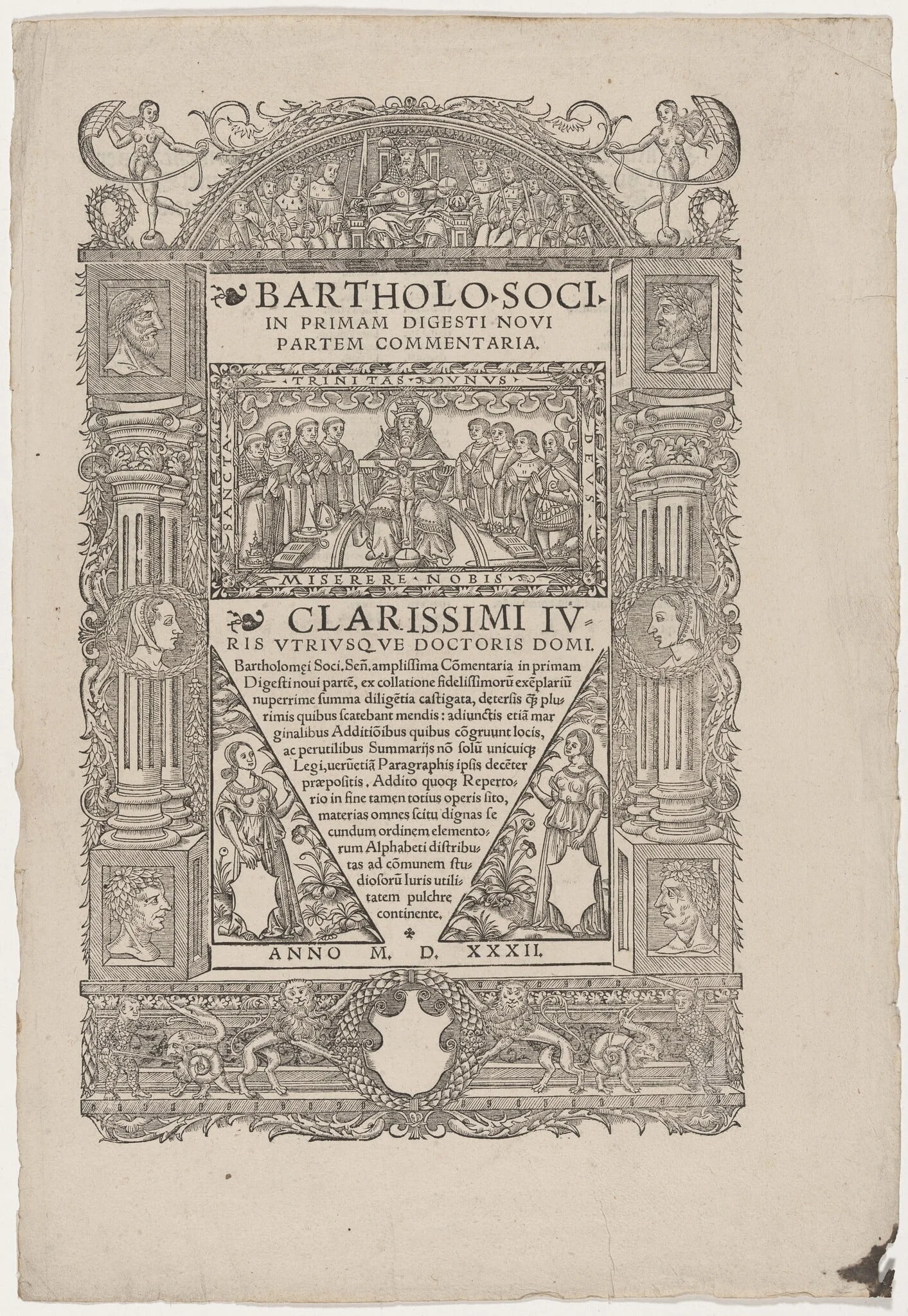 Title Page to Clarissimi IV, detail