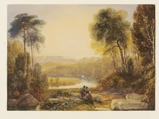 Wyndcliffe on the Wye, by David Cox, watercolor, 1831