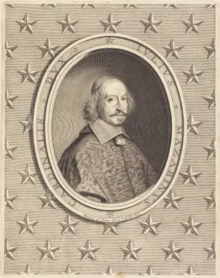 Cardinal Jules Mazarin, by Robert Nanteuil, ink, 1659