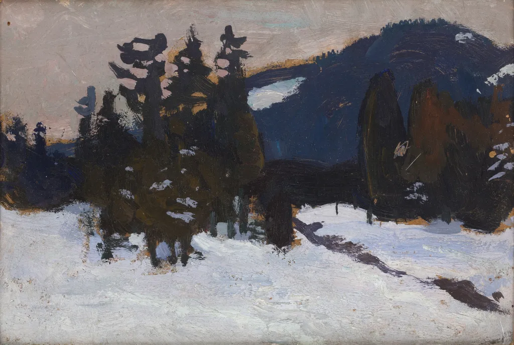 Evening under Koziniec, by Jan Stanisławski, unspecified, 1906