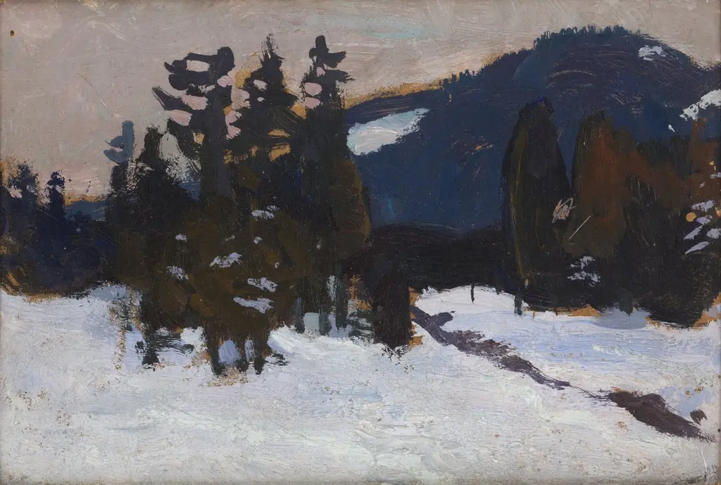 Evening under Koziniec, by Jan Stanisławski, unspecified, 1906