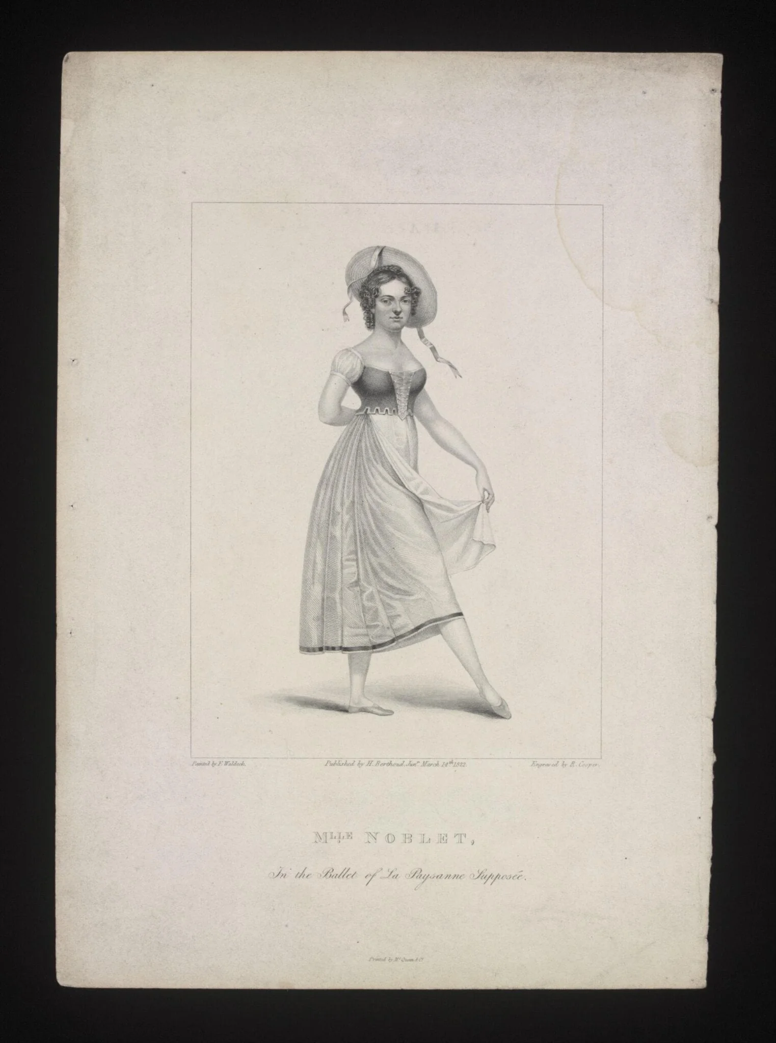 Mlle Noblet, In the Ballet of La Paysanne Supposée, detail