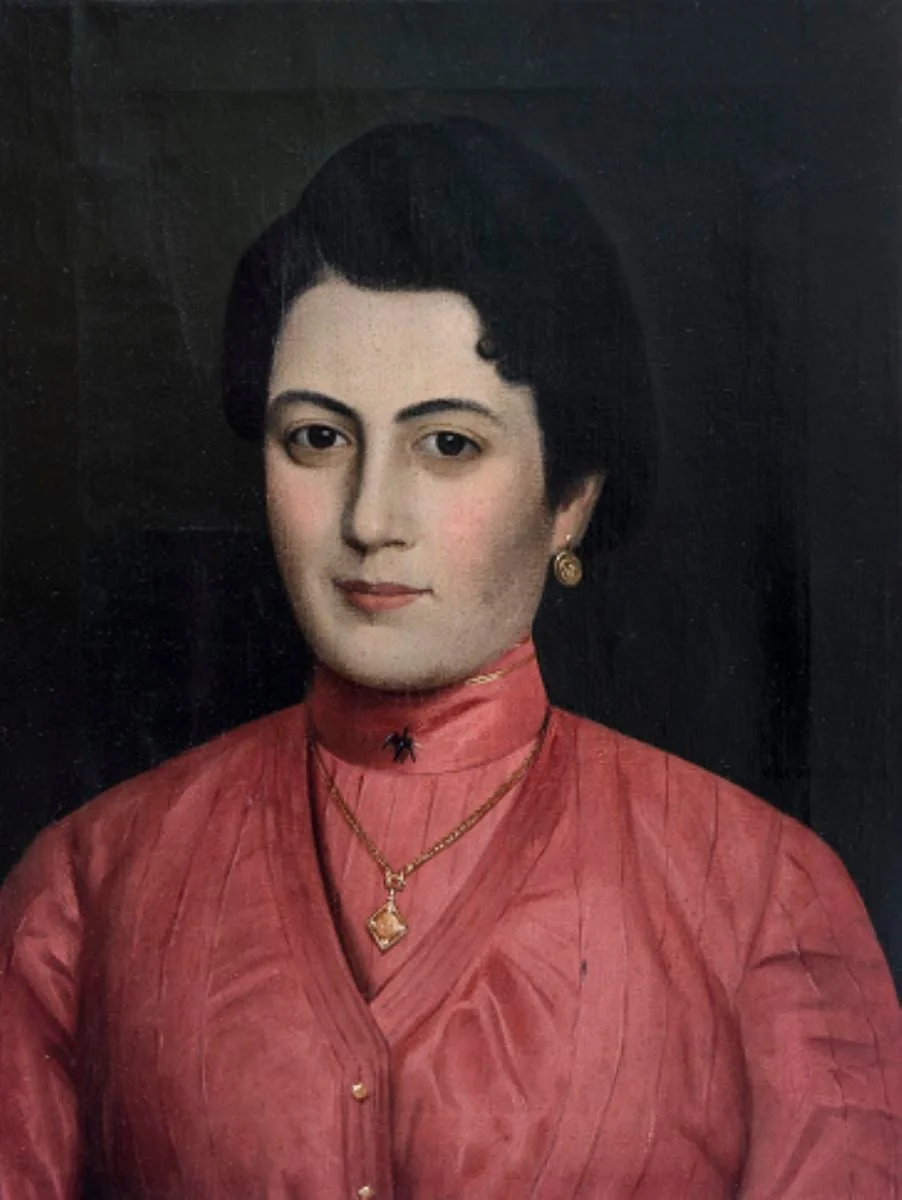 Tânără femeie brunetă, detail