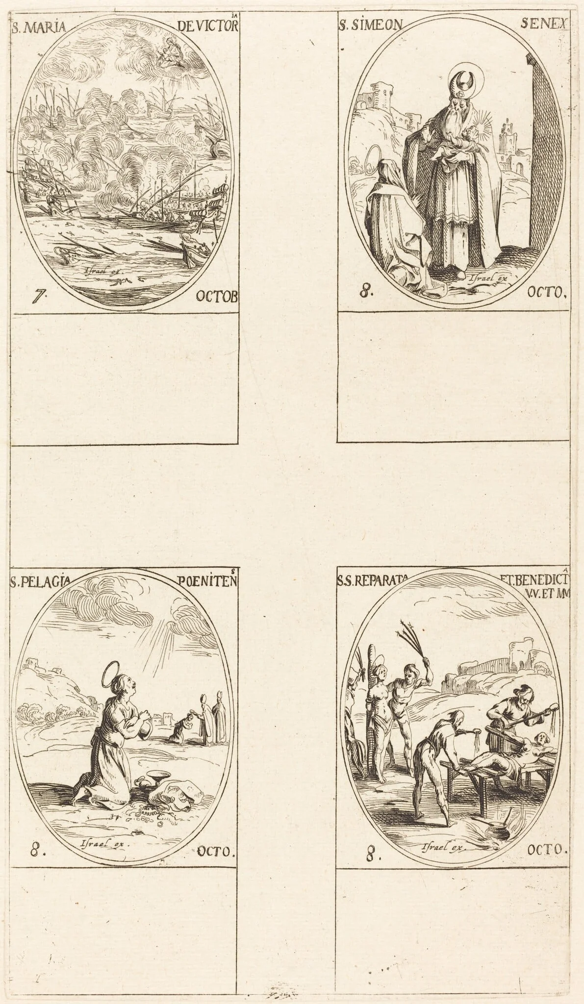 St. Mary of Victory; St. Simeon, Prophet; St. Pelagia; Sts. Reparata and Benedicta, detail