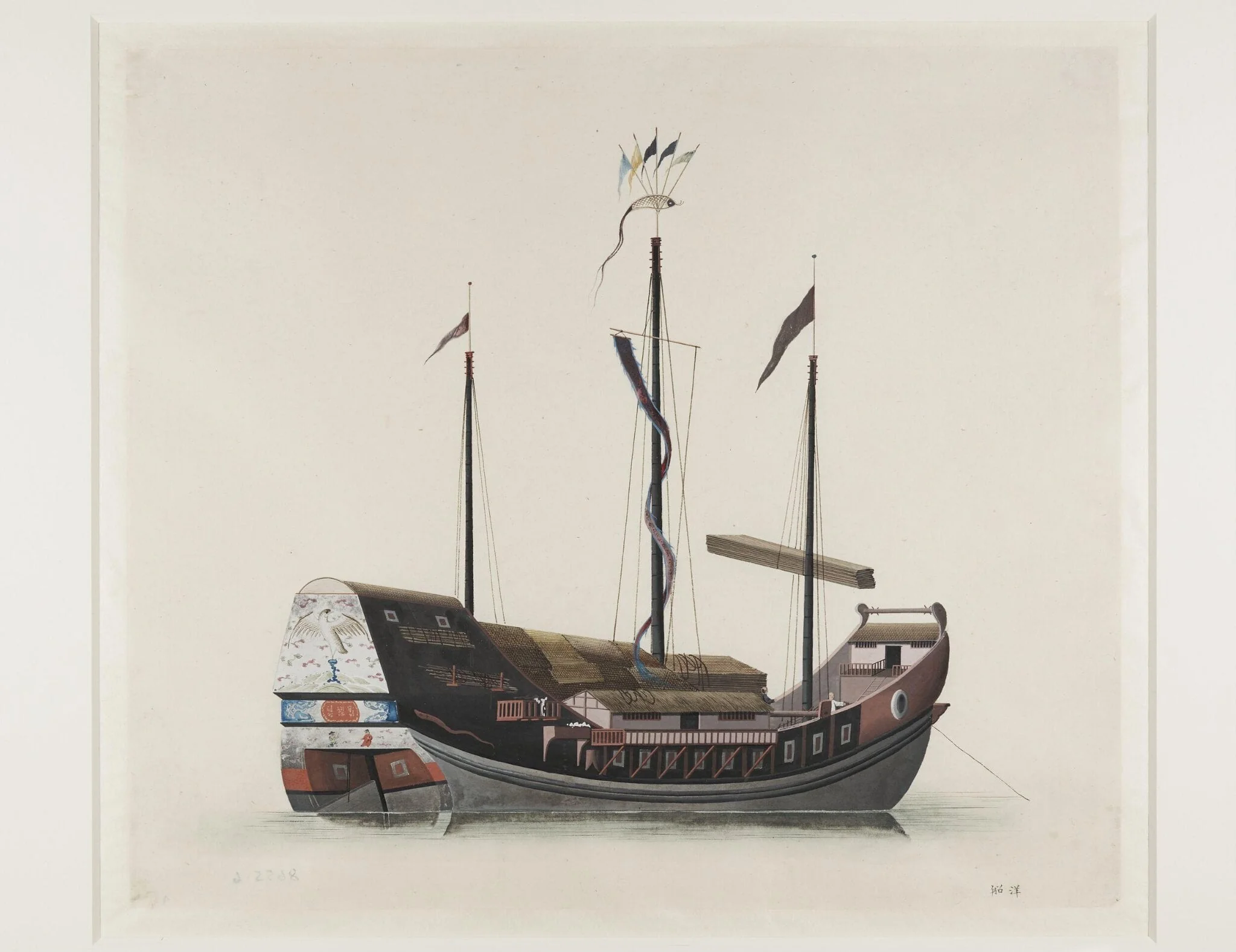 Sea-going ship, detail
