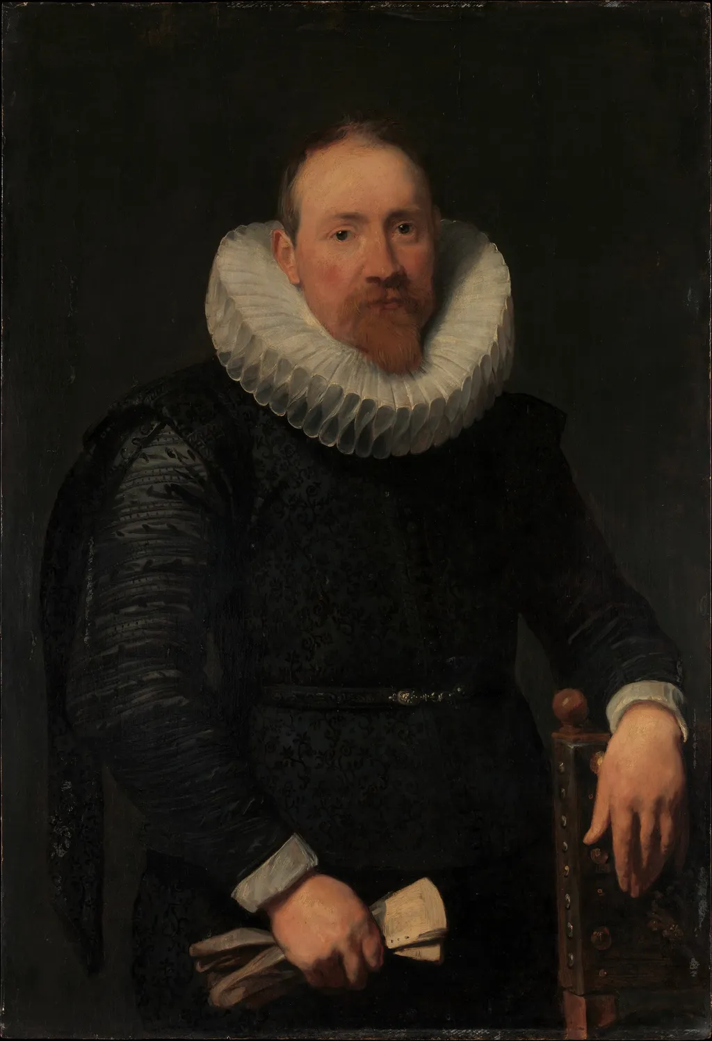 Portrait of a Man, by Anthony van Dyck, oil, 1618