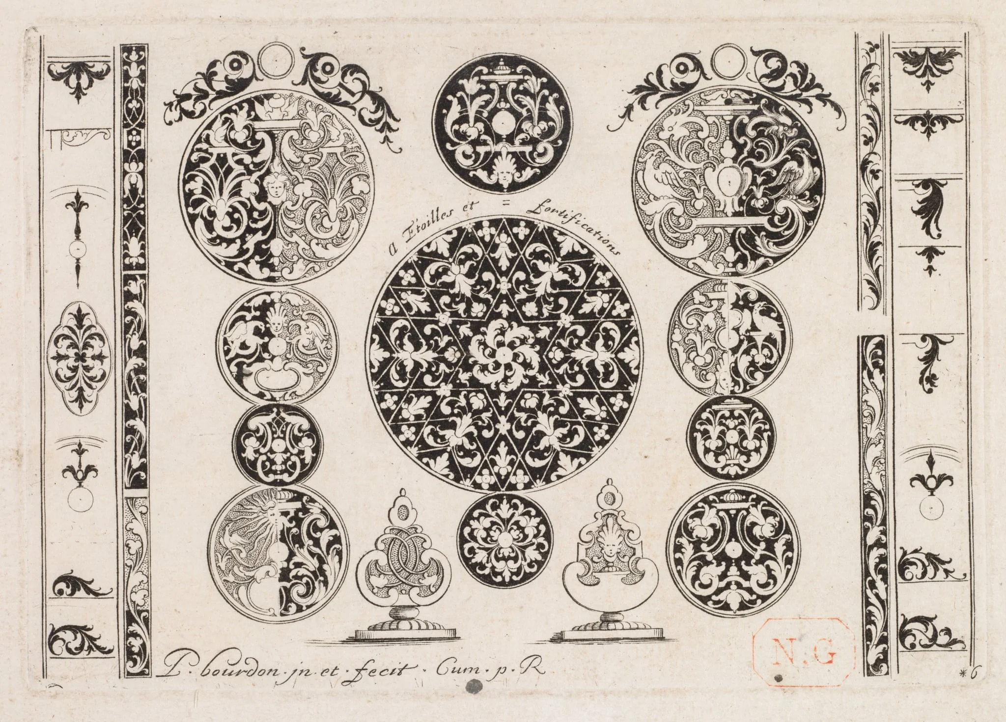 # 6 from " Livre second essais de gravjre " second book of Engraved Designs, detail