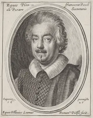 Francesco Paolo da Pesaro, by Ottavio Leoni, ink, 1625