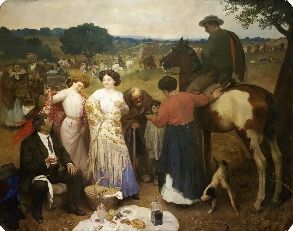 La Romería de San Eugenio, by Inocencio Medina Vera, oil, 1910