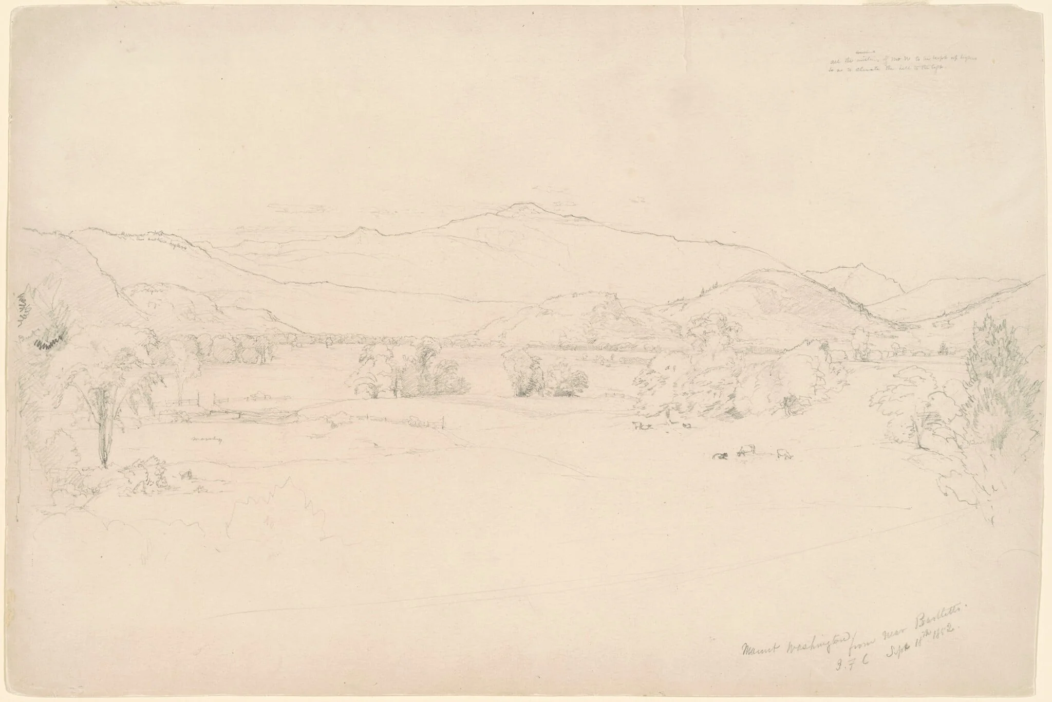 Study for "View of Mt. Washington", detail