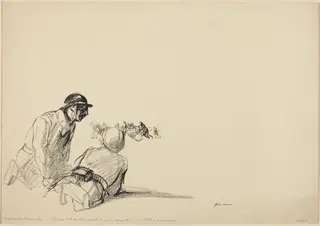 German Advance, by Jean-Louis Forain, ink, 1916